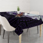 Custom Melbourne Storm Tablecloth Lightning Warrior Polynesia Islander Rugby Mascot
