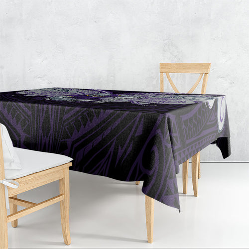 Custom Melbourne Storm Tablecloth Lightning Warrior Polynesia Islander Rugby Mascot