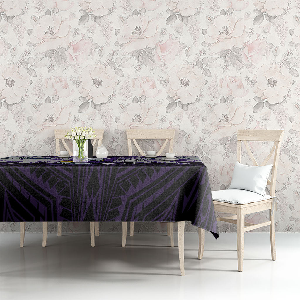 Custom Melbourne Storm Tablecloth Lightning Warrior Polynesia Islander Rugby Mascot