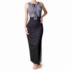 Custom Melbourne Storm Tank Maxi Dress Lightning Warrior Polynesia Islander Rugby Mascot