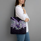 Custom Melbourne Storm Tote Bag Lightning Warrior Polynesia Islander Rugby Mascot