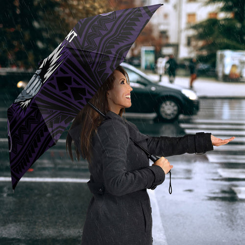 Custom Melbourne Storm Umbrella Lightning Warrior Polynesia Islander Rugby Mascot