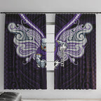 Custom Melbourne Storm Window Curtain Lightning Warrior Polynesia Islander Rugby Mascot