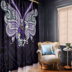 Custom Melbourne Storm Window Curtain Lightning Warrior Polynesia Islander Rugby Mascot