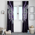 Custom Melbourne Storm Window Curtain Lightning Warrior Polynesia Islander Rugby Mascot