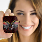 Custom Penrith Panthers AirPods Case Black Panther Warrior Polynesia Islander Rugby Mascot