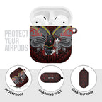Custom Penrith Panthers AirPods Case Black Panther Warrior Polynesia Islander Rugby Mascot