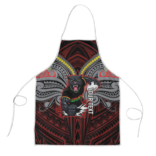 Custom Penrith Panthers Apron Black Panther Warrior Polynesia Islander Rugby Mascot
