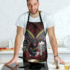 Custom Penrith Panthers Apron Black Panther Warrior Polynesia Islander Rugby Mascot