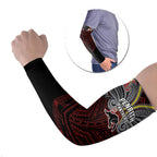 Custom Penrith Panthers Arm Sleeves Black Panther Warrior Polynesia Islander Rugby Mascot
