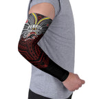 Custom Penrith Panthers Arm Sleeves Black Panther Warrior Polynesia Islander Rugby Mascot
