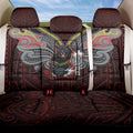 Custom Penrith Panthers Back Car Seat Cover Black Panther Warrior Polynesia Islander Rugby Mascot