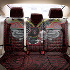 Custom Penrith Panthers Back Car Seat Cover Black Panther Warrior Polynesia Islander Rugby Mascot