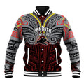 Custom Penrith Panthers Baseball Jacket Black Panther Warrior Polynesia Islander Rugby Mascot