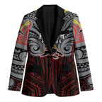 Custom Penrith Panthers Blazer Black Panther Warrior Polynesia Islander Rugby Mascot