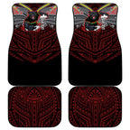 Custom Penrith Panthers Car Mats Black Panther Warrior Polynesia Islander Rugby Mascot