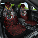 Custom Penrith Panthers Car Seat Cover Black Panther Warrior Polynesia Islander Rugby Mascot