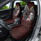 Custom Penrith Panthers Car Seat Cover Black Panther Warrior Polynesia Islander Rugby Mascot
