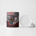 Custom Penrith Panthers Ceramic Mug Black Panther Warrior Polynesia Islander Rugby Mascot