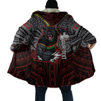 Custom Penrith Panthers Cloak Black Panther Warrior Polynesia Islander Rugby Mascot
