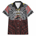 Custom Penrith Panthers Hawaiian Shirt Black Panther Warrior Polynesia Islander Rugby Mascot
