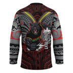Custom Penrith Panthers Hockey Jersey Black Panther Warrior Polynesia Islander Rugby Mascot