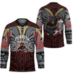 Custom Penrith Panthers Hockey Jersey Black Panther Warrior Polynesia Islander Rugby Mascot