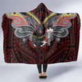Custom Penrith Panthers Hooded Blanket Black Panther Warrior Polynesia Islander Rugby Mascot