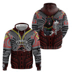Custom Penrith Panthers Hoodie Black Panther Warrior Polynesia Islander Rugby Mascot