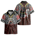 Custom Penrith Panthers Kid Hawaiian Shirt Black Panther Warrior Polynesia Islander Rugby Mascot
