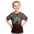 Custom Penrith Panthers Kid T Shirt Black Panther Warrior Polynesia Islander Rugby Mascot