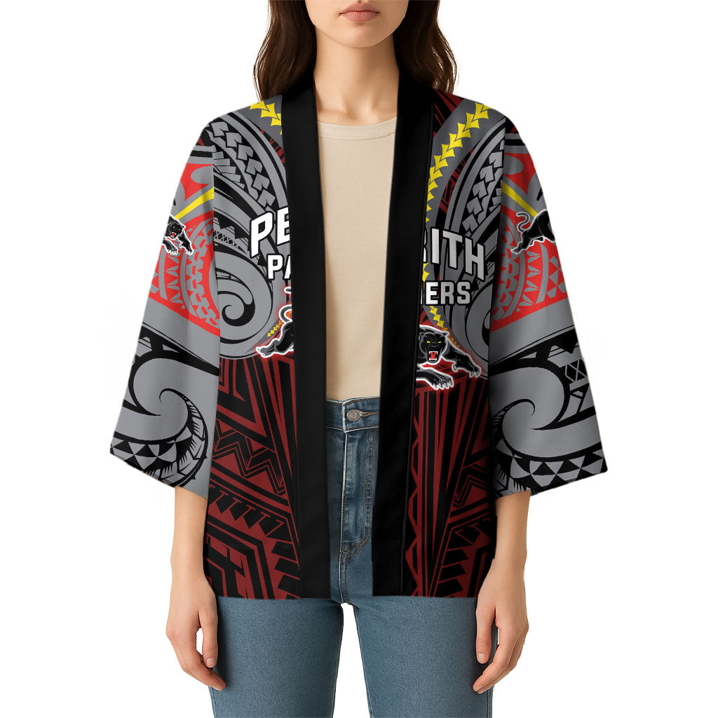 Custom Penrith Panthers Kimono Black Panther Warrior Polynesia Islander Rugby Mascot