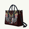 Custom Penrith Panthers Leather Bag Black Panther Warrior Polynesia Islander Rugby Mascot