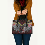 Custom Penrith Panthers Leather Bag Black Panther Warrior Polynesia Islander Rugby Mascot