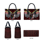 Custom Penrith Panthers Leather Bag Black Panther Warrior Polynesia Islander Rugby Mascot