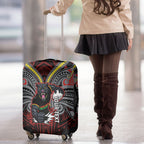 Custom Penrith Panthers Luggage Cover Black Panther Warrior Polynesia Islander Rugby Mascot