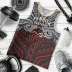 Custom Penrith Panthers Men Tank Top Black Panther Warrior Polynesia Islander Rugby Mascot