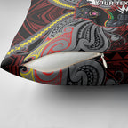 Custom Penrith Panthers Pillow Cover Black Panther Warrior Polynesia Islander Rugby Mascot