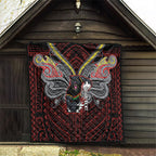 Custom Penrith Panthers Quilt Black Panther Warrior Polynesia Islander Rugby Mascot