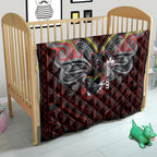 Custom Penrith Panthers Quilt Black Panther Warrior Polynesia Islander Rugby Mascot