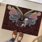 Custom Penrith Panthers Rubber Doormat Black Panther Warrior Polynesia Islander Rugby Mascot