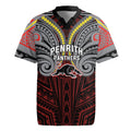 Custom Penrith Panthers Rugby Jersey Black Panther Warrior Polynesia Islander Rugby Mascot