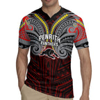 Custom Penrith Panthers Rugby Jersey Black Panther Warrior Polynesia Islander Rugby Mascot