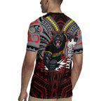Custom Penrith Panthers Rugby Jersey Black Panther Warrior Polynesia Islander Rugby Mascot