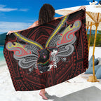 Custom Penrith Panthers Sarong Black Panther Warrior Polynesia Islander Rugby Mascot