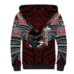 Custom Penrith Panthers Sherpa Hoodie Black Panther Warrior Polynesia Islander Rugby Mascot