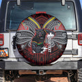 Custom Penrith Panthers Spare Tire Cover Black Panther Warrior Polynesia Islander Rugby Mascot