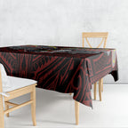 Custom Penrith Panthers Tablecloth Black Panther Warrior Polynesia Islander Rugby Mascot