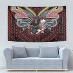 Custom Penrith Panthers Tapestry Black Panther Warrior Polynesia Islander Rugby Mascot