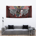 Custom Penrith Panthers Tapestry Black Panther Warrior Polynesia Islander Rugby Mascot